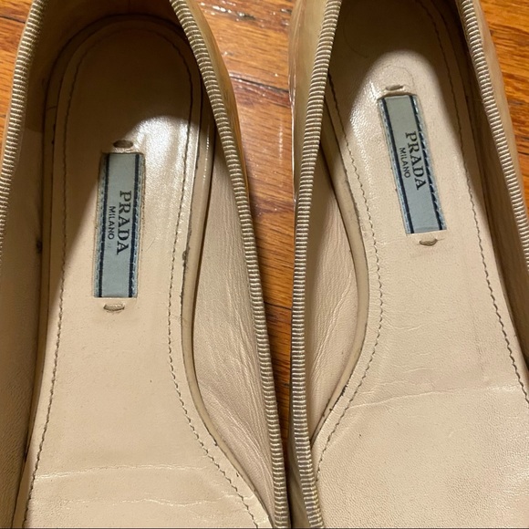 Prada Patent Leather Cap Toe Ballet Flats - Picture 4 of 5